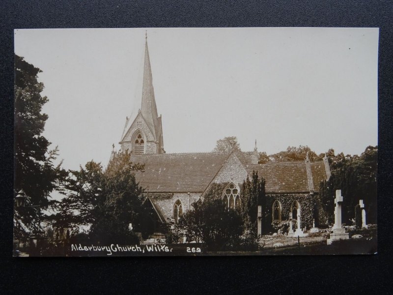 Wiltshire ALDERBURY St. Mary's Church - Old RP Postcard