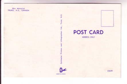 War Memorial Truro, Nova Scotia,