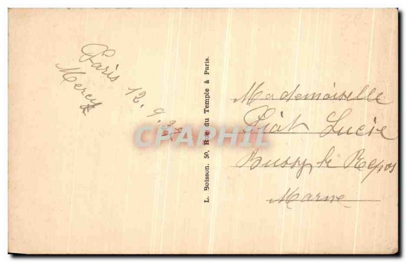 Old Postcard Paris Saint Peter Square and the Sacre Coeur Basilica