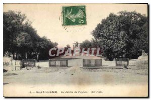 Old Postcard Montpellier Garden Peyrou