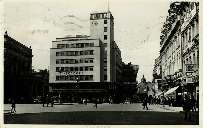 romania, BUCHAREST BUCURESTI, Calea Victoriei, Blocul Adriatica Socomet (1938)