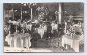 Hotel Continental le restaurant interior PARIS France Postcard