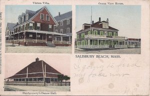 Salisbury Beach MA, 1906, Vinton Villa, Ocean View House, Montgomery Dance Hall