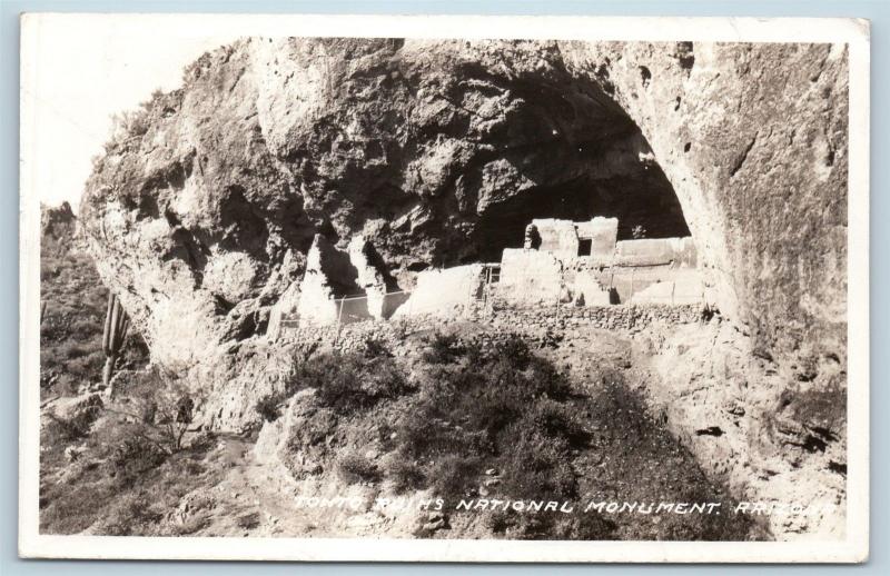 Postcard AZ Arizona Tonto Cliff Dwellings Ruins National Monument Photo RPPC K23