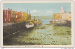 Low Tide, Market Slip, SAINT JOHN, New Brunswick, Canada, 1910-1920s