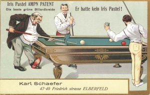 The best green billiards Er hatte kein Iris Pastel! Pool Table Postcard