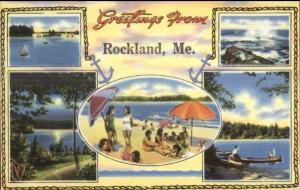 Rockland ME Multi-View Generic Greeting Postcard #3