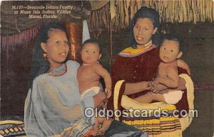 Seminole Indian Family Miami, FL, USA 1960 