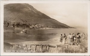 Ballachulish Scotland People Waiting For The Ferry Real Phot Postcard E72 *as is