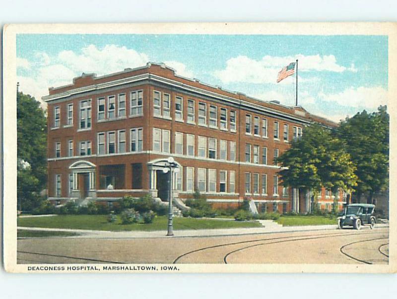 Unused W-Border HOSPITAL SCENE Marshalltown Iowa IA J9654