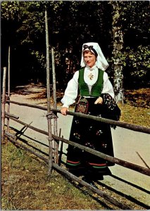 Norway Girl Wearing Local Costume From Vest-Agder