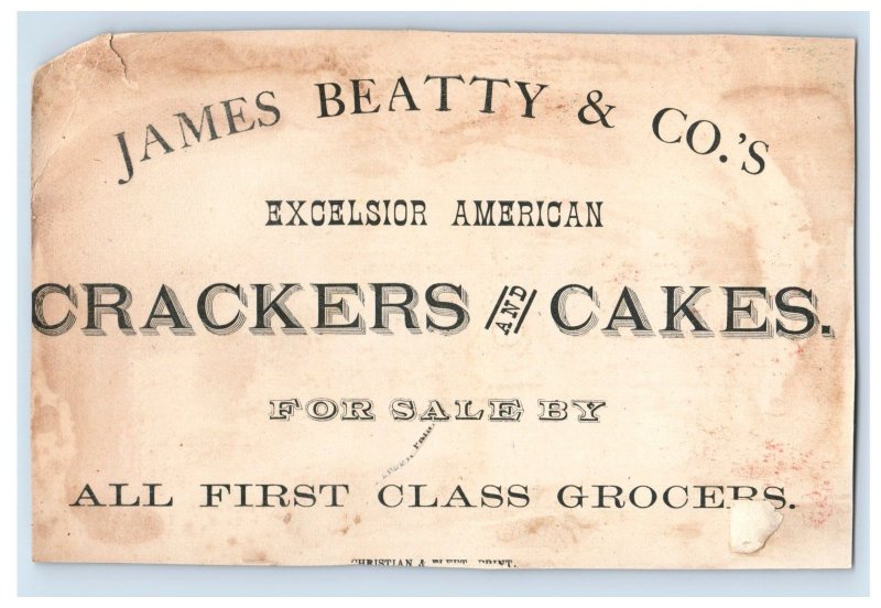 1870s James Beatty & Co. Steam Cracker & Cake Bakers Niagara Wafers Lot Of 4 #7J