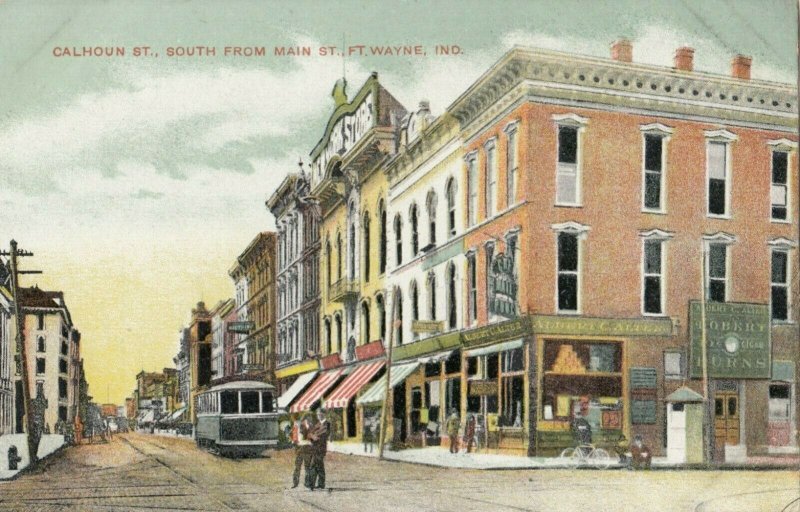 FORT WAYNE , Indiana , 1900-10s ; Calhoun Street