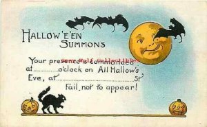 Halloween Summons, Full Moon, Bats, Black Cat, JOL, Series No. 297