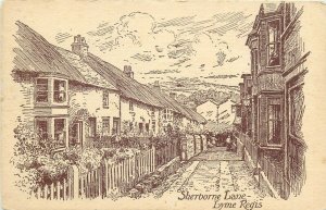 Sherborne Lane Lyme Regis postcard