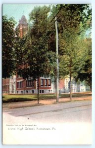 NORRISTOWN, Pennsylvania PA ~ HIGH SCHOOL 1905 Rotograph UDB Postcard