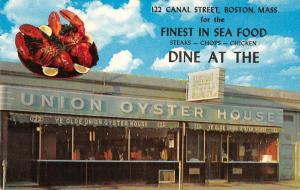 Boston Massachusetts Union Oyster House Seafood Restaurant Postcard J67197