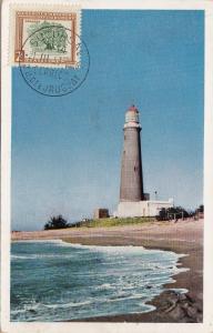 B81301 rocha balneario la paloma faro cabo santa maria  uruguay front/back image