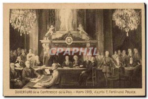 Old Postcard Opening of the Peace Conference in March 1919 Ferdinand Polack