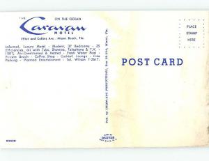 Unused Pre-1980 THE CARAVAN MOTEL Miami Beach Florida FL n7249