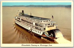 The Delta Area Of The Great Mississippi Valley, Sternwheeler Cruising, Postcard