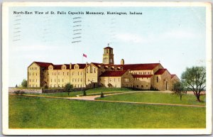 Huntington Indiana, 1933 View of St. Felix Capuchin Monastery, Vintage Postcard