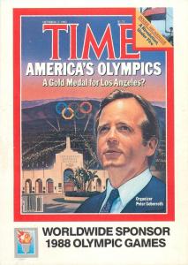 TIME Magasine Postcard sponsor 1988 Olympic Games Organizer Peter Ueberroth