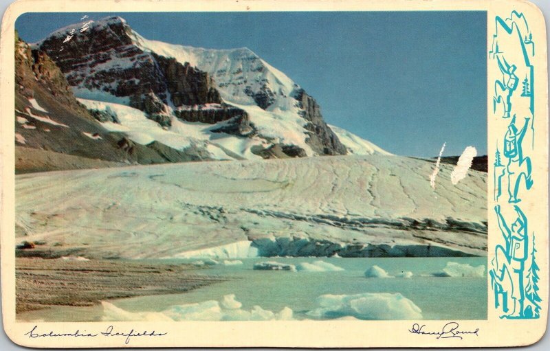 Columbia Icefields Canadian Rockies Largest Glacial Field N America Postcard PM 