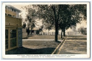 c1905 Tents At Union Printers Home Road Cottage Colorado Springs CO Postcard