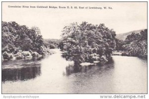 West Virginia Lewisburg Greenbrier River From Caldwell Bridge U S 60 Albertype