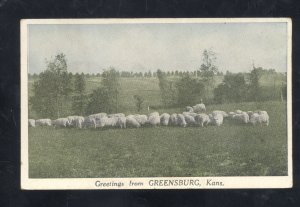 GREETINGS FROM GREENSBURG KANSAS GENERAL SCENES NO. 18 VINTAGE POSTCARD