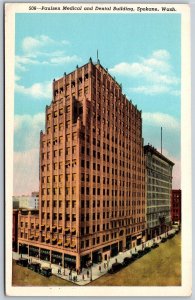 Vtg Spokane Washington WA Paulsen Medical and Dental Building 1930s Postcard