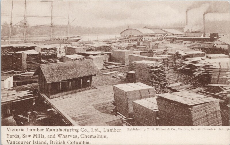 Chemainus BC Victoria Lumber Manufacturing Co Unused Hibben Postcard G81