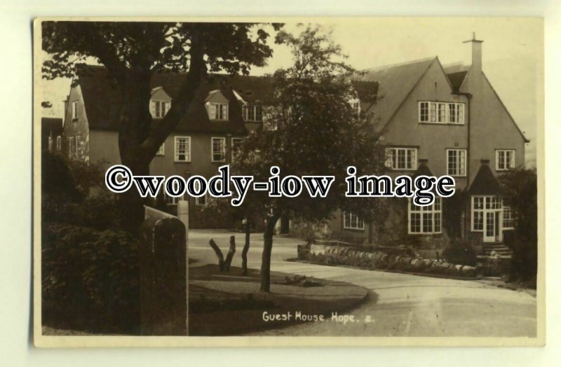 tp0360 - Derbys - The Guest House and Garden c1934, in Hope  - Postcard