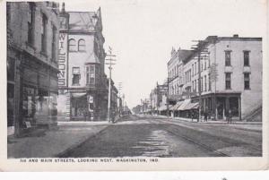 Indiana Washington 3rd and Main Streets Looking West