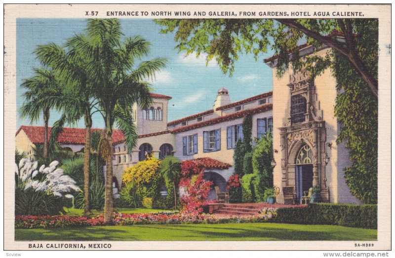 North Wing Entrance , Hotel Agua Caliente , TIA-JUNTA , Mexico , 30-40s