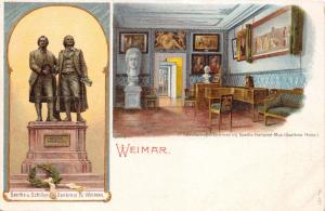 WEIMAR GERMANY GESELISCHAFTS ZIMMER GOETHE NATIONAL MUSEUM POSTCARD