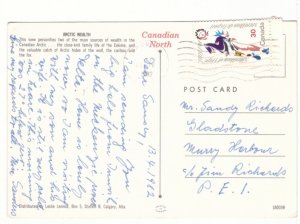 Eskimo Family, Inuit, Canada, 1982 Chrome Postcard