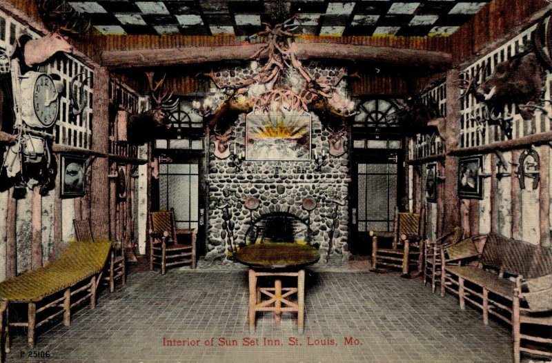 St. Louis, Missouri - The Interior of the Sun Set Inn - in 1913