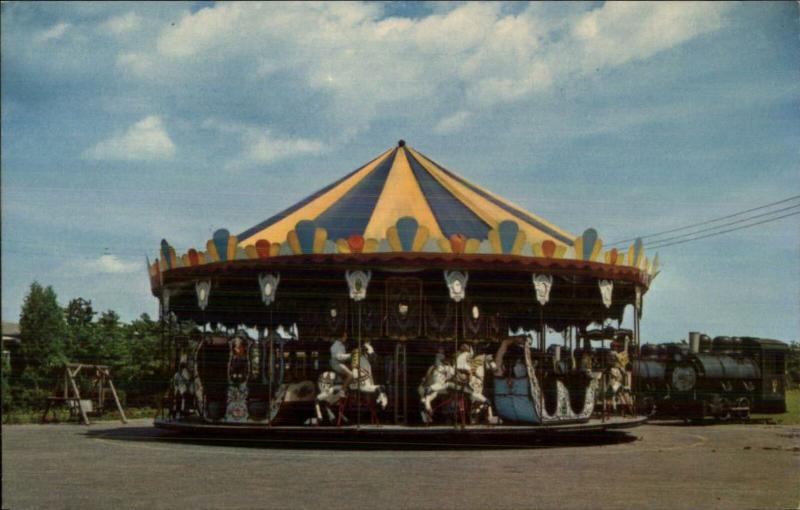 South Carver MA Edaville RR Carousel Merry-Go-Round Postcard