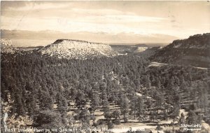 H56/ Santa Fe Las Alamos Highway New Mexico RPPC Postcard Lookout Pt