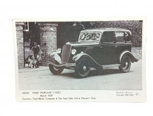 Ford Popular Car 103E 1929 Repro Postcard Ford Side Valve Owners Club