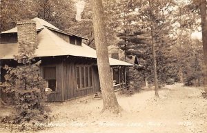 Pine Woods Camp Real Photo - Higgins Lake, Michigan MI