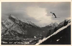 BR103107 at mt norquay canada sky jumping sport canada real photo