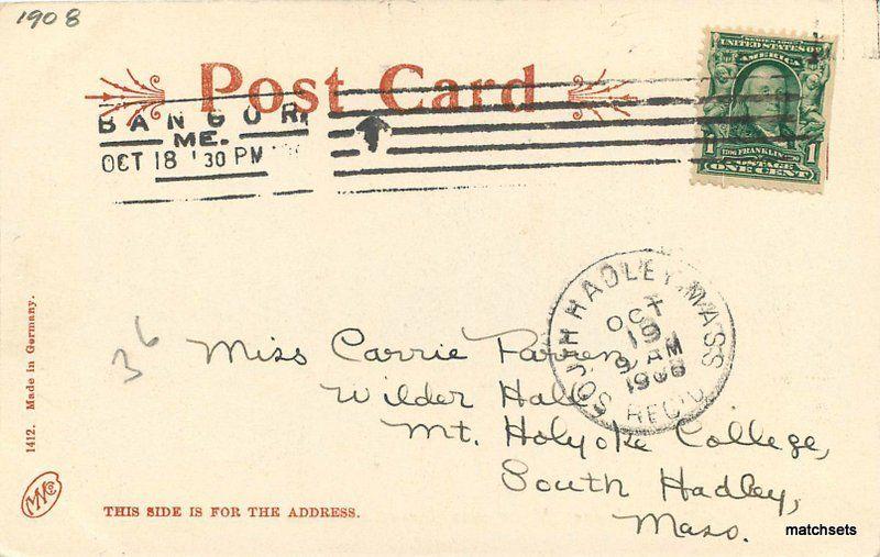 1908 Bangor Maine Brewer Sand Bank undivided postcard 7341