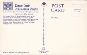 Totem Park Convention Centre UBC Vancouver BC Walter Gage Residence Postcard D64