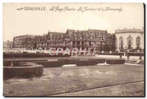 Old Postcard Deauville La Plage Fleurie Gardens and Normandy