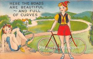  Bicycle Postcard Here the Roads are beautiful and full of curves