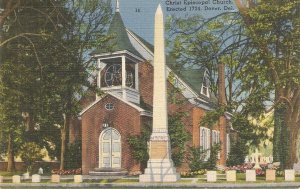 Christ Episcopal Church. Dover. Del. American llinen postcard