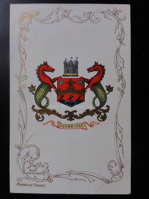 Cambridgeshire: CAMBRIDGE - Heraldic Coat of Arms c1905 - Pub by Ja-Ja